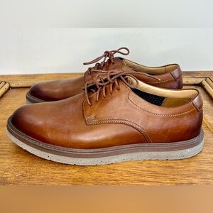 NEW Clarks Men's Chantry Lo Oxford Dark Tan Leather Size 9.5